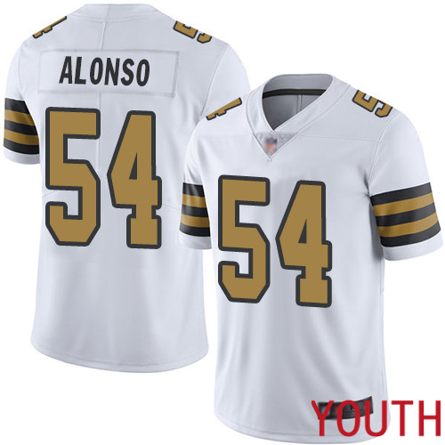 New Orleans Saints Limited White Youth Kiko Alonso Jersey NFL Football 54 Rush Vapor Untouchable Jersey